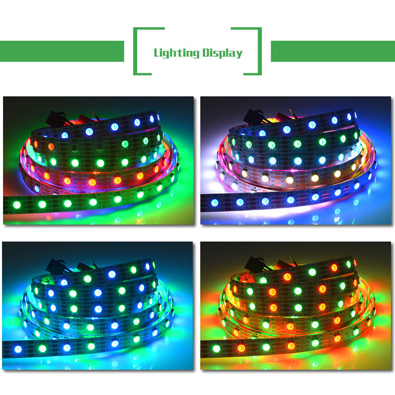 DC5V APA107/HD107S 60LEDs/m Individually Addressable Dream Color RGB LED Strip - The Fastest IC with High Bright LED Chips - 16.4Ft/Roll